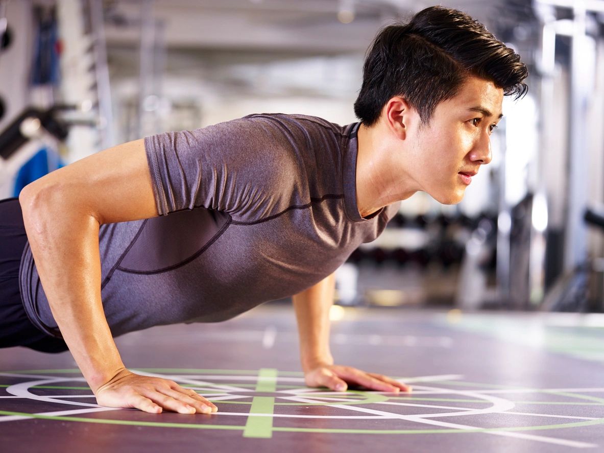 man exercising