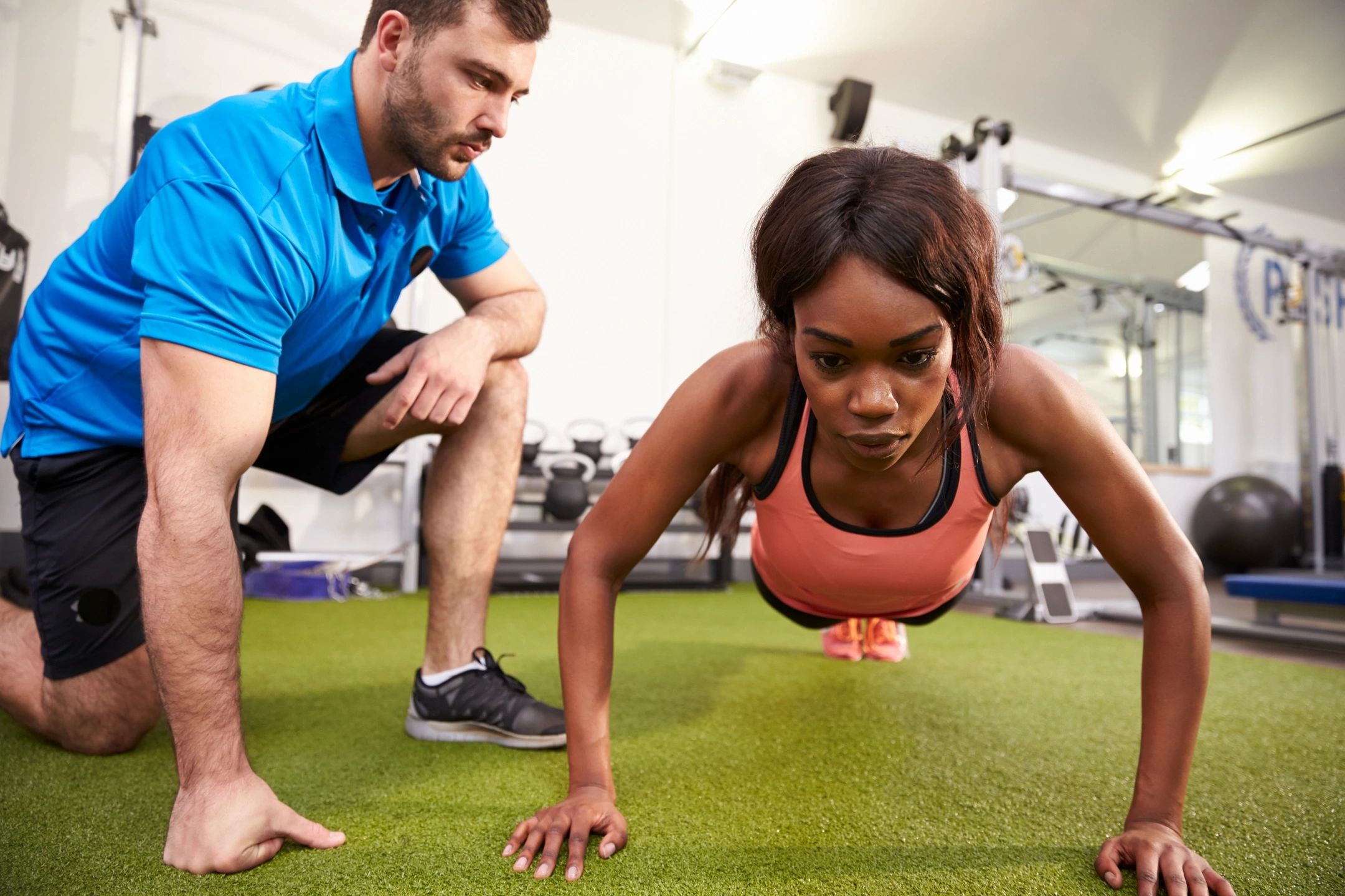 woman doing pushups